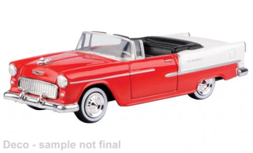 Chevrolet Bel Air 1/43 Motormax rouge/blanche 1955 1:43 miniature