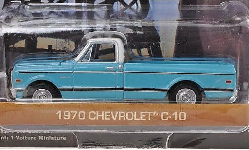 Chevrolet C-10 Pickup 1/64 Greenlight bleu/blanche Dallas - The TV Series 1970 miniature
