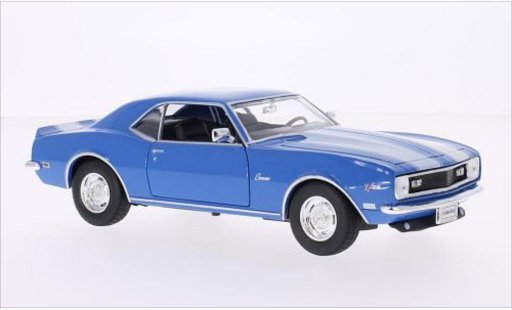 Chevrolet Camaro Z28 1/24 Welly bleu/blanche 1968 miniature