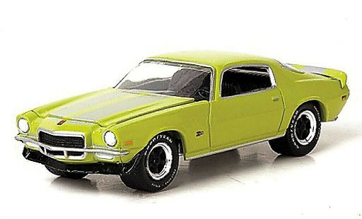 Chevrolet Camaro Z28 1/64 Greenlight verte/grise 1972 miniature