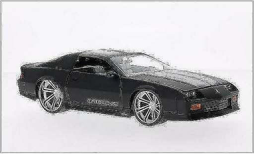 Chevrolet Camaro IROC 1/24 Jada Toys Z28 -Z Tuning mat-noire/grise 1985 miniature