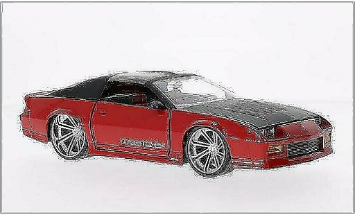 Chevrolet Camaro IROC 1/24 Jada Toys Z28 -Z Tuning rouge/mat-noire 1985 miniature