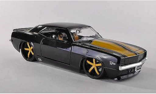 Chevrolet Camaro Z28 1/24 Jada Toys noire/jaune 1969 miniature