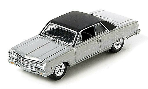 Chevrolet Chevelle Coupe 1/64 Greenlight grisegrise/noire 1965 miniature