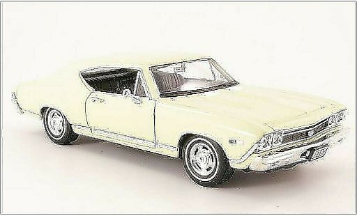 Chevrolet Chevelle SS 1/24 Welly 396 beige 1968 miniature