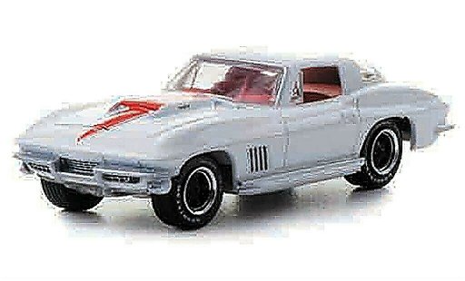 Chevrolet Corvette Coupe 1/64 Greenlight C2 427 blanche/rouge avec Zusatzfelgen 1967 miniature