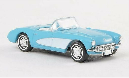 Chevrolet Corvette Convertible 1/87 Busch C1 C1 Cabriolet bleu/blanche 1956 miniature