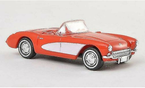 Chevrolet Corvette Convertible 1/87 Busch C1 C1 Cabriolet rot-orange/blanche 1956 miniature