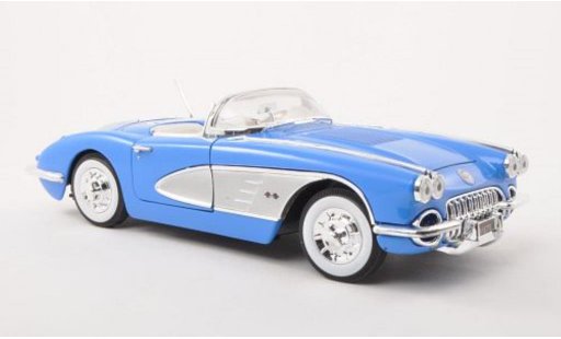 Chevrolet Corvette Convertible 1/18 Motormax C1 C1 bleu/grise 1958 miniature