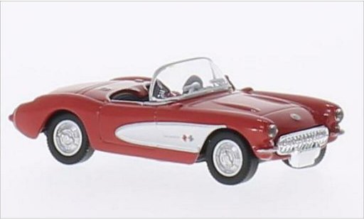Chevrolet Corvette Convertible 1/87 Schuco C1 C1 rouge/blanche miniature