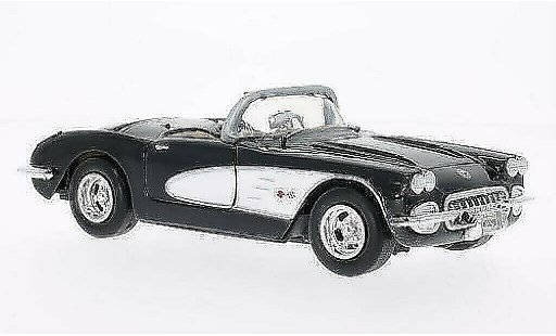 Chevrolet Corvette Convertible 1/24 Motormax C1 (C1) noire/blanche 1959 miniature