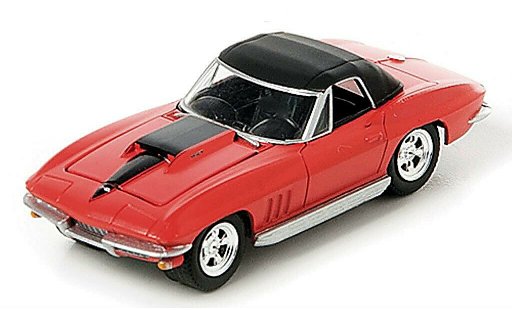 Chevrolet Corvette Convertible 1/64 Greenlight C2 (C2) Cabriolet rouge/noire 1967 miniature