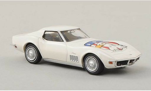Chevrolet Corvette Coupe 1/87 Brekina C3 American Eagle blanche avec Dekor auf Motorhaube miniature
