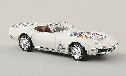 Chevrolet Corvette Convertible 1/87 Brekina C3 Cabriolet American Eagle blanche avec Dekor auf Motorhaube miniature