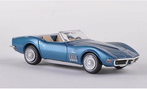 Chevrolet Corvette Convertible 1/87 Brekina C3 Cabriolet bleu miniature