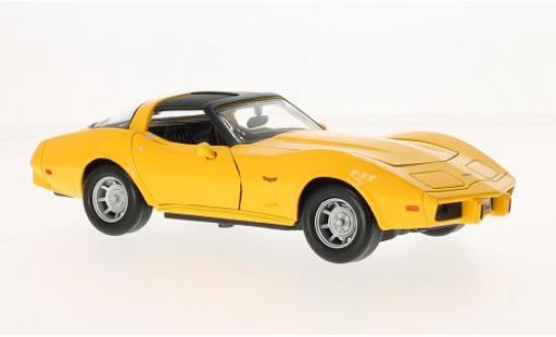 Miniature Chevrolet Corvette 1/24 Motormax (C3) jaune 1:24 Chevrolet Corvette 1/24 Motormax (C3) jaune 1:24 miniature