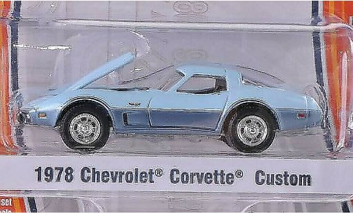 Chevrolet Corvette Coupe 1/64 Greenlight C3 bleu/grise 1978 miniature