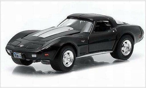 Chevrolet Corvette Coupe 1/64 Greenlight C3 noire/grise 1978 miniature