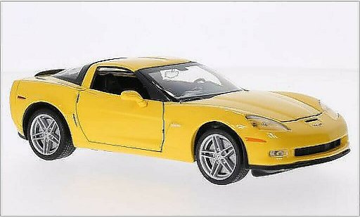 Chevrolet Corvette Coupe 1/24 Welly C6 (C5) jaune 2007 miniature
