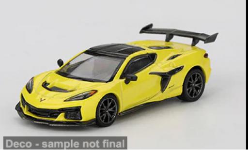 Chevrolet Corvette 1/64 Mini GT C8 ZR1 jaune/noire 2025 1:64 miniature