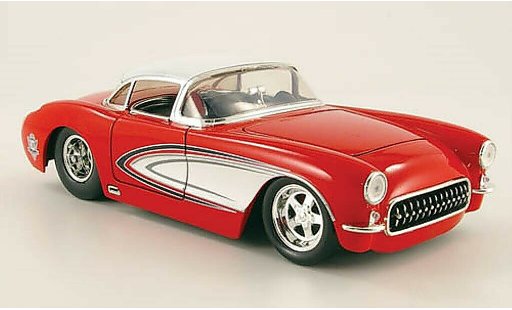 Chevrolet Corvette Convertible 1/24 Jada Toys C1 rouge/blanche 1957 miniature
