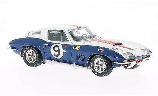 Chevrolet Corvette course 1/43 Spark C2 No.9 24h Le Mans 1967 /D.Guldstrand miniature