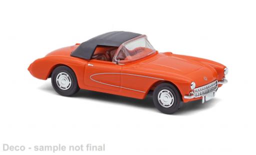 Chevrolet Corvette 1/87 Busch orange/grise 1956 1:87 miniature