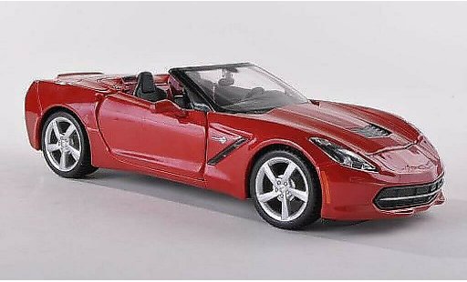Chevrolet Corvette Convertible 1/24 Maisto C7 (C 7) Cabriolet rouge 2014 miniature
