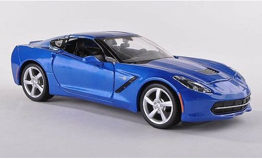 Chevrolet Corvette Coupe 1/24 Maisto C7 (C 7) bleu 2014 miniature
