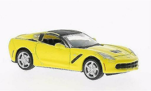Chevrolet Corvette Coupe 1/64 Maisto C7 (C7) jaune Toy Fair 2014 miniature