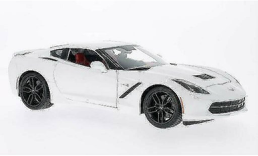 Chevrolet Corvette Coupe 1/18 Maisto C7 Z51 (C7) blanche 2014 miniature