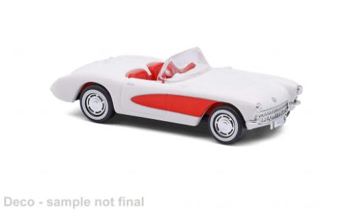 Chevrolet Corvette 1/87 Busch blanche/orange 1956 1:87 miniature