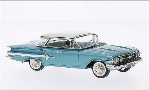 Chevrolet Impala Sedan 1/43 Brooklin 4-door Hardtop Sport metallise turquoise/blanche 1960 miniature