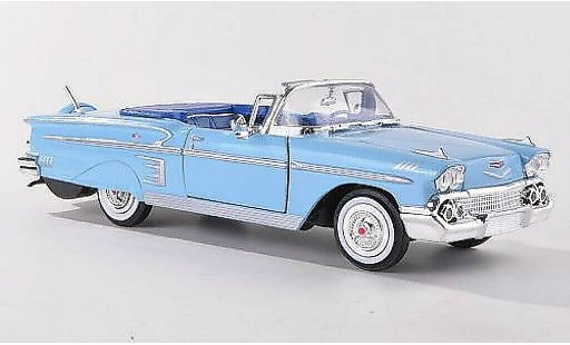 Chevrolet Impala Convertible 1/24 Motormax Cabriolet bleu 1958 miniature