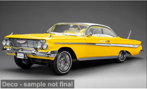 Chevrolet Impala 1/18 Sun Star Cabriolet Lowrider jaune 1961 1:18 miniature