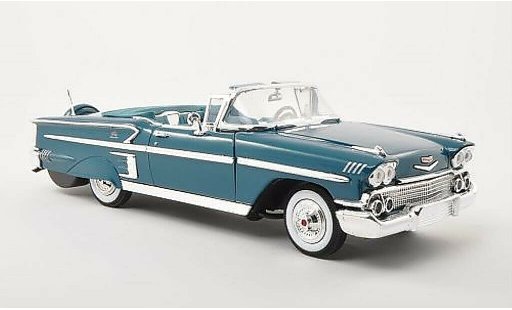 Chevrolet Impala Convertible 1/18 Motormax Cabriolet turquoise 1958 miniature