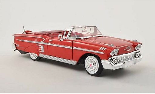 Chevrolet Impala Convertible 1/24 Motormax Cabriolet rouge 1958 miniature