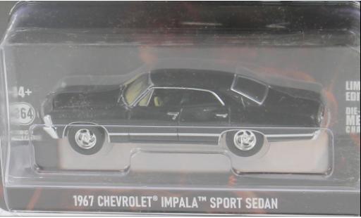 Chevrolet Impala 1/64 Greenlight Sport Sedan noire 1967 1:64 miniature