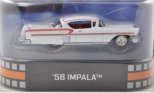 Chevrolet Impala SS 1/64 Hot Wheels blanche/rouge American Graffiti 1958 miniature