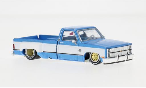 Chevrolet Silverado 1/64 Mini GT Dually Vintage Spec V1 bleue/blanche 1:64 miniature