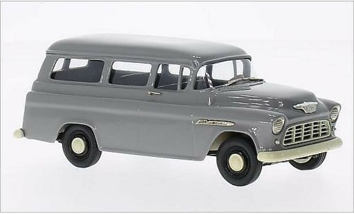 Chevrolet Suburban suv 1/43 Brooklin Carryall grise 1955 miniature