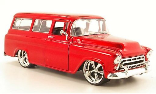 Chevrolet Suburban suv 1/24 Jada Toys rouge 1957 miniature