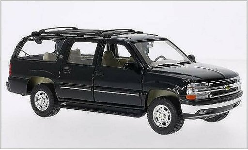 Chevrolet Suburban suv 1/24 Welly noire 2001 miniature