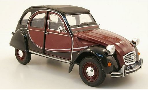 Citroen 2CV Charleston 1/24 Welly 6 rouge/noire miniature
