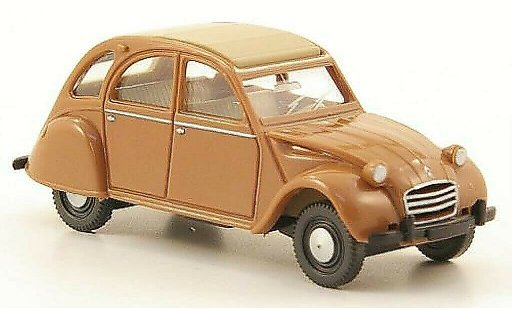 Citroen 2CV Berline 1/87 Wiking marron/beige miniature