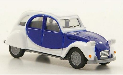 Citroen 2CV Charleston 1/87 Herpa blanche/bleu miniature