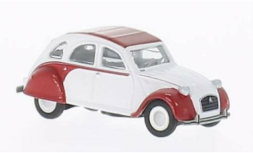 Citroen 2CV Dolly 1/87 Schuco blanche/rouge miniature