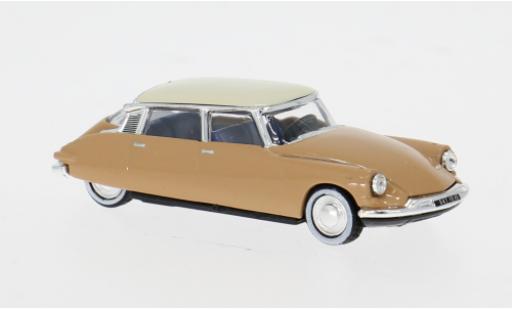 Citroen DS 1/87 Norev 19 marron/blanche 1959 1:87 miniature