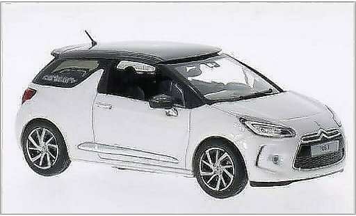 DS Automobiles DS3 Berline 1/43 Norev blanche/metallise grise 2014 miniature
