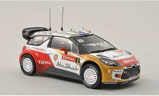 DS Automobiles DS3 WRC 1/43 Norev No.1 Abu Dhabi / Total Rally Monte Carlo 2013 /D.Elena miniature